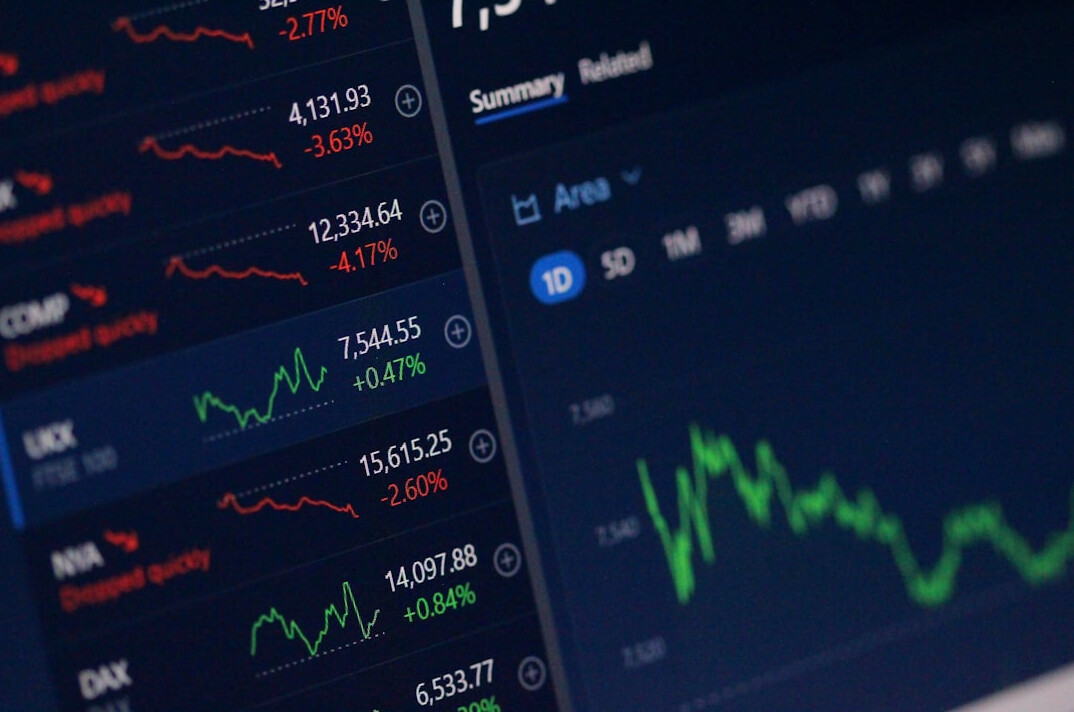 data analysis chart on screen